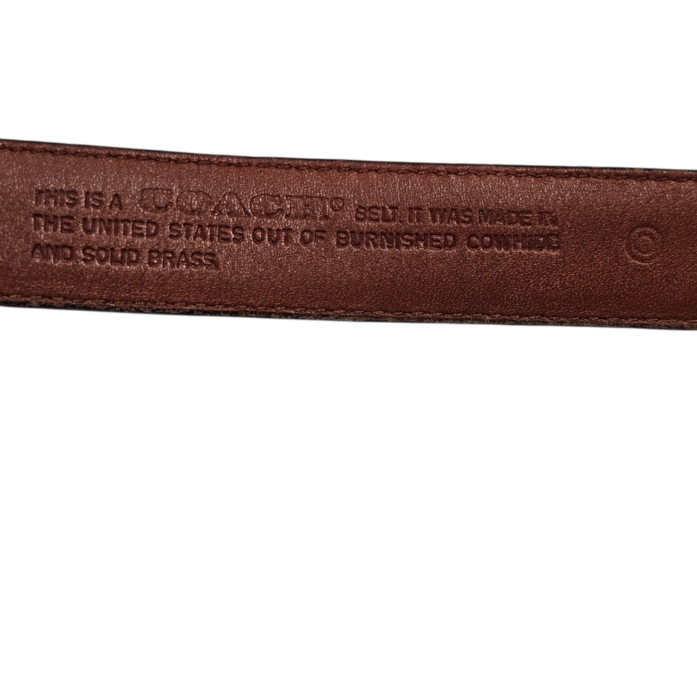 👜 Vintage Coach 8700 Belt | Solid Brass | Burgandy | Size 40 | Made in USA - Picture 7 of 8